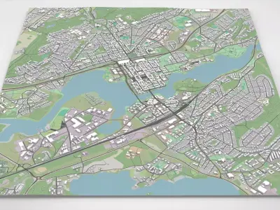 Cityscape Hameenlinna Finland 3D model