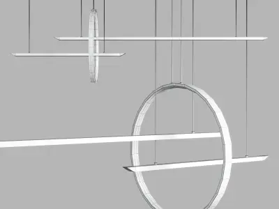 IN and OUT lamp Low-poly 3D model