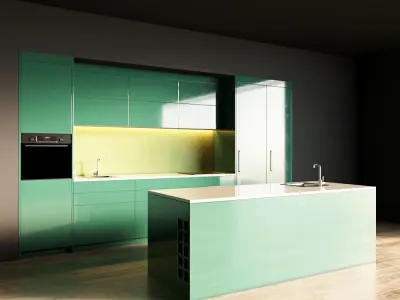 77-Kitchen5 glossy 7 3D model