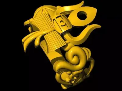 trishul ring 3dm file 3D print model