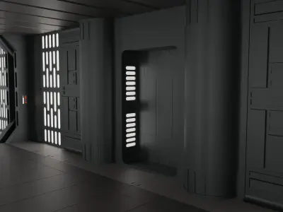 Imperial Corridor A Pack 3D model