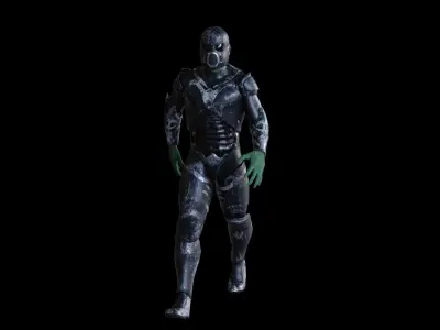 Low-Poly Alien Warrior Low-poly 3D model