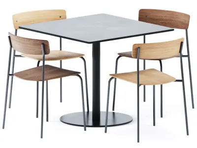 Square T-Table by Tribu 3D model