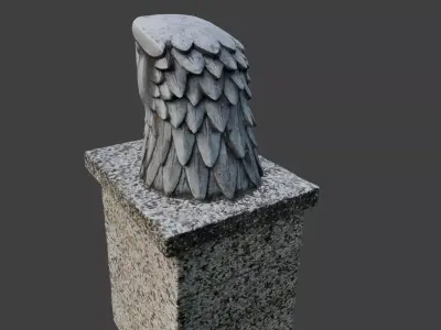 Berlin eagle head with stand 3D model