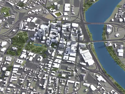 Hartford Low-poly 3D model