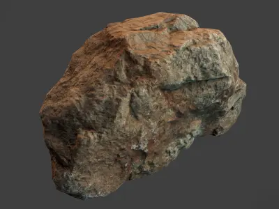 Boulder Stone Low-poly 3D model