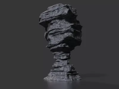 Cliff Rock 003 Low-poly 3D model