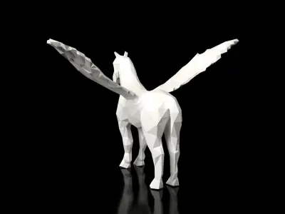 Pegasus Low Poligonal Low-poly 3D model