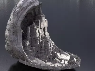 Easter Egg Hidden City 3D model