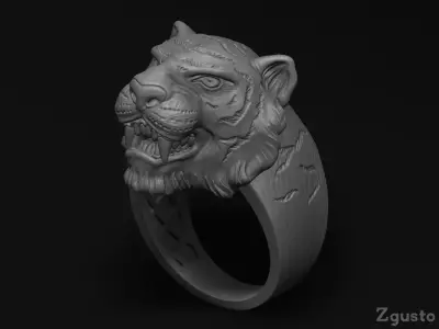 Tiger rings 3D print model