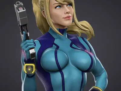 Samus Zero suit 3D Model 3D print model
