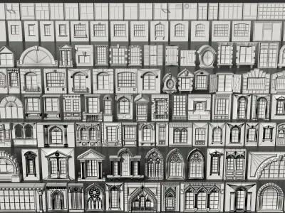 Windows Collection - 150 pieces 3D model