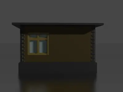 city house low-poly Low-poly 3D model buy