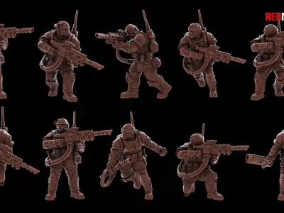 Shock Troops - Elite Squad of the Imperial Force 3D print model