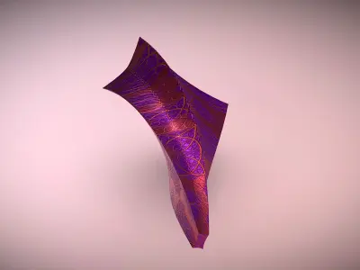 Truncated twisted pyramid 3D model