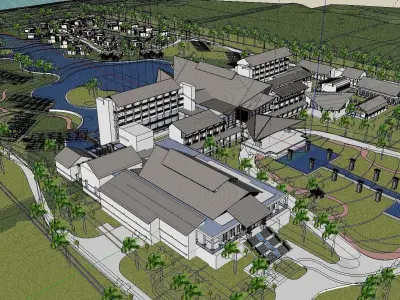 vacation spot-Resort-Fashion Leisure Hotel-0239 3D model