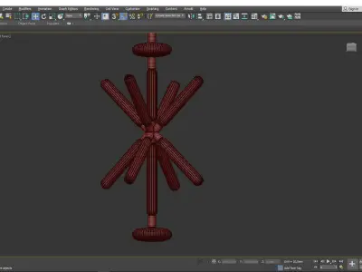 VUOKSA glass and brass starburst chandelier Low-poly 3D model