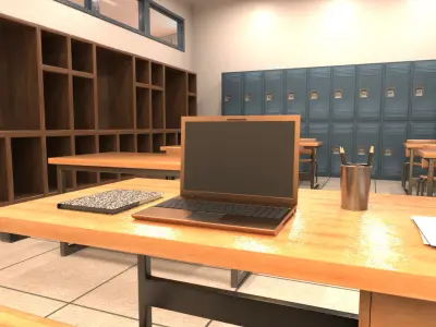 High School Classroom 3D model