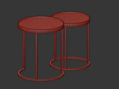 SIDE TABLE BOLI SET OF 2 3D model