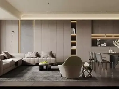 Living room 3D model 90