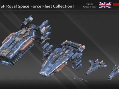 RSF Spaceship Fleet Collection I 3D Model Pack