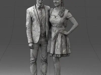 000030 Beautiful couple 0913 3D model