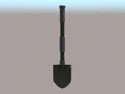 Military Shovel Low-poly 3D model