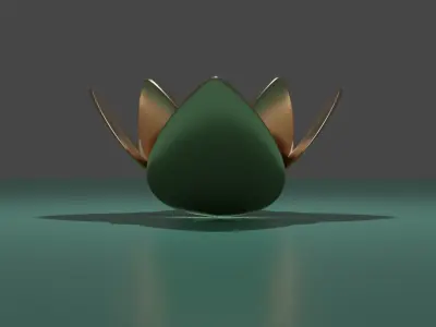 Lotus Flower lamp Table 3D model