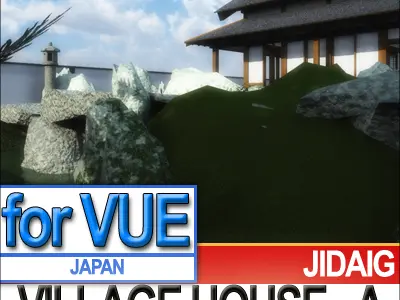 Japanese Village House Block A 3D model