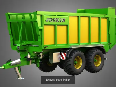 Drakkar 6600 and zunhammer Liquid Manure  Trailers 3D Model Pack