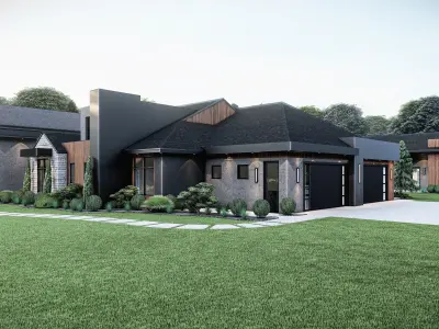 Modern House Stl-dae Digital File 3D print model