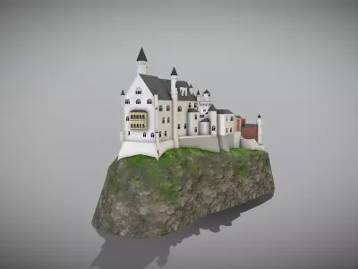 Neuschwanstein Castle Low-poly 3D model