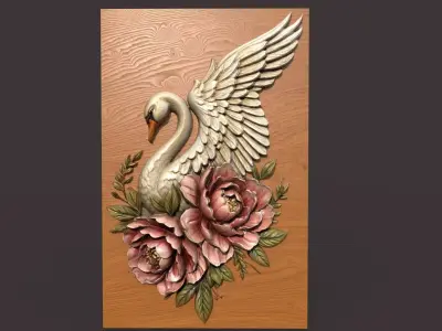  floral relief sculptu 3 3D model