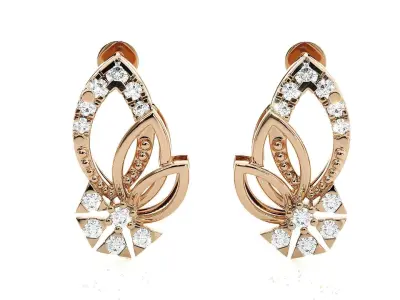 Leaves Light wt Pendant Earrings Set 3dm stl obj mtl gltf glb  3D print model