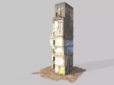 Abandoned Industrial Ruins 3D model