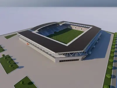 Football Stadium-American football 3D model