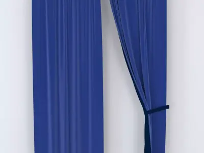 Double sided tape curtains 3D model