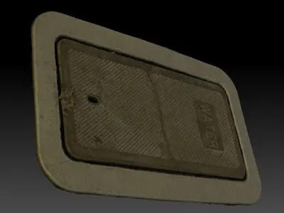 Concrete Water Utility Cover 3D model