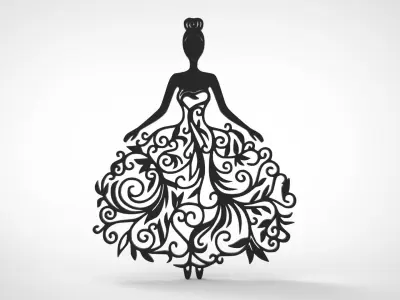 BRIDE WALL FRAME ART  3D print model