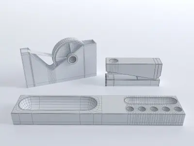 TomDixon Copper Office Accessories Free 3D model