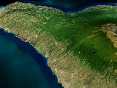 grande comore Island 3d model terrain 3D model