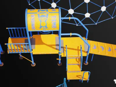 Playground Equipment VOL 1 Low-poly 3D model