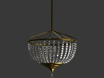 Elegant Chandelier 3D Model 3D model