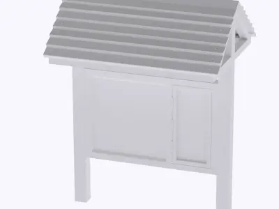 HO Wooden information board train model  3D print model