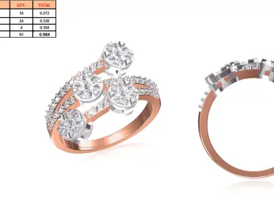 Ladies-Elegant Stone Rings For Womens 146 3D print model