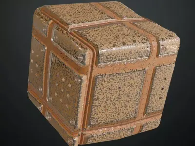 Grunge Sci-Fi Metal Panel Transparent PBR Seamless Texture