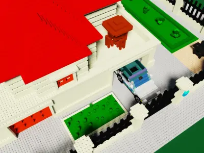 Villa of Voxels 3D model