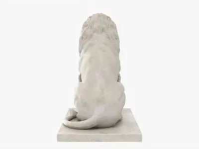  Lion Statue Sitting Angry 