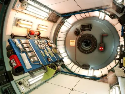 Generic Space Station Low-poly 3D model