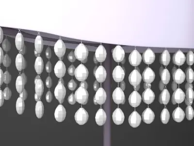 Beads Lamp Low-poly 3D model